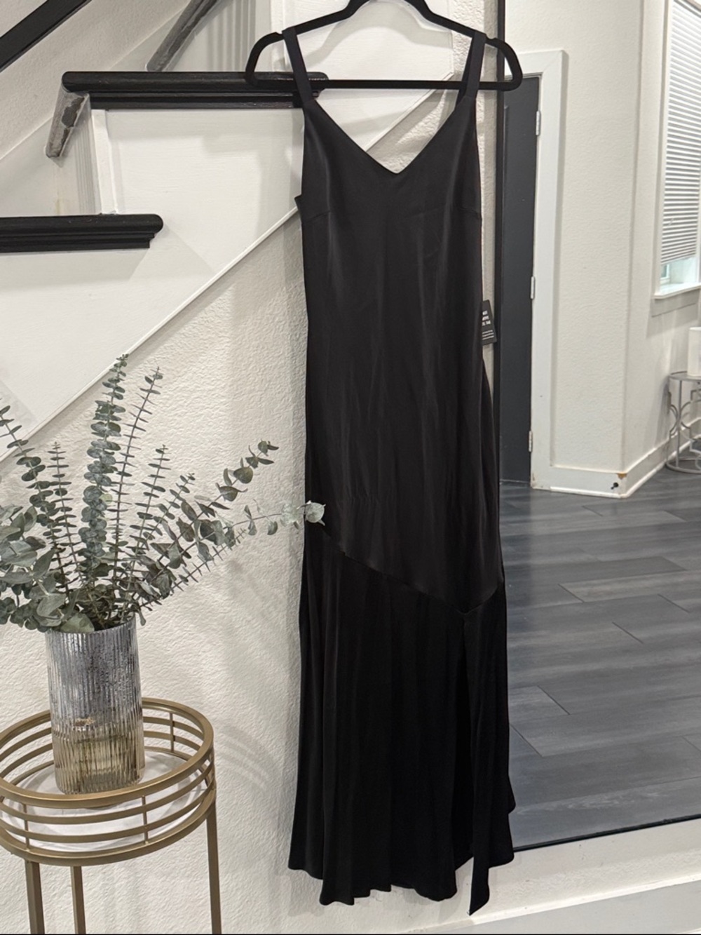 NWT ✨Express Black Slip Maxi Dress with V-Neck